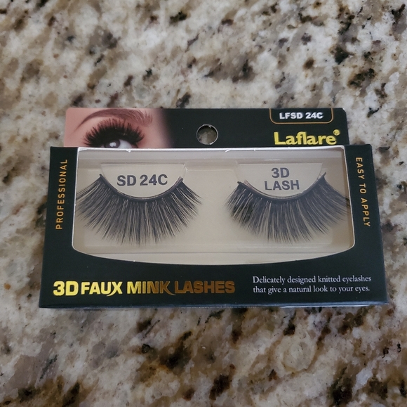 🆕 4 PCS / LAFLARE 3D FAUX MINK LASHES LFSD 24C - Picture 2 of 4